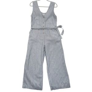 Carve Designs Blue Striped Jumpsuit
